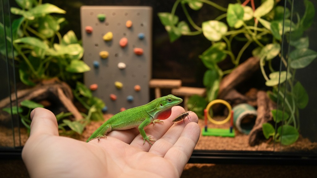 Apprentissage de base pour votre Anolis vert : astuces et techniques efficaces