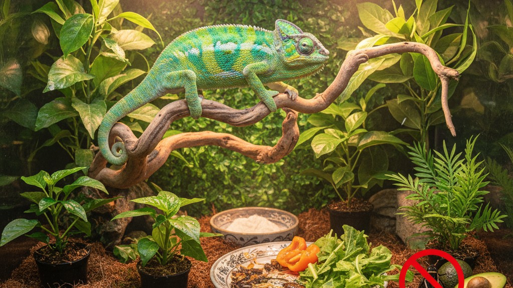 Alimentation idéale pour caméléons : que leur donner et quoi éviter