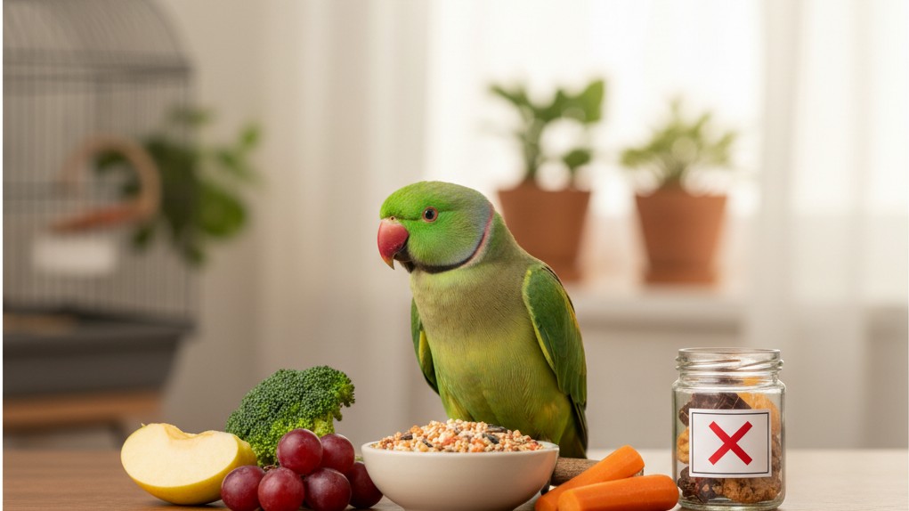 Alimentation idéale pour la Perruche de Kramer : que lui donner et quoi éviter