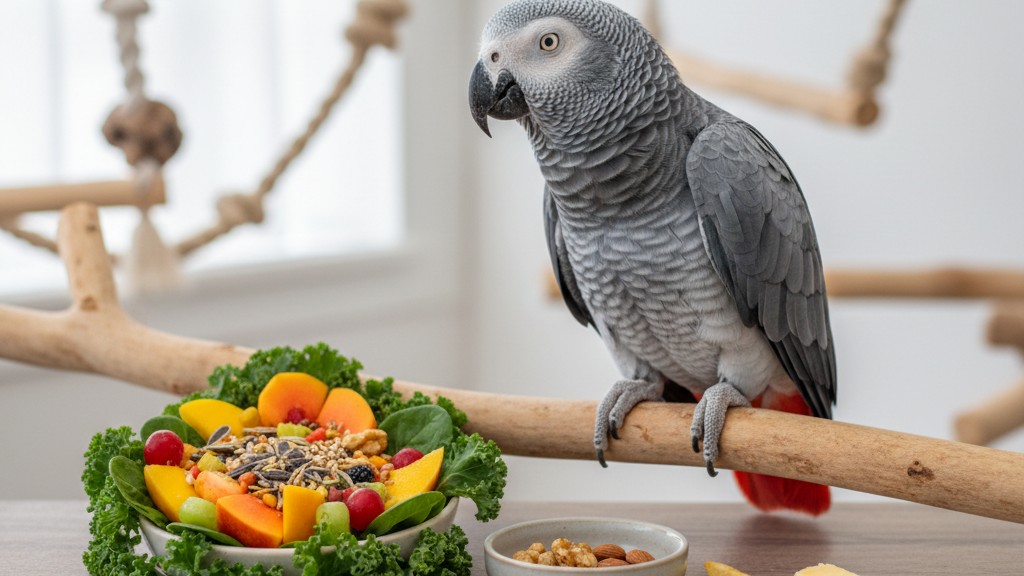 Alimentation idéale pour perroquets gris du Gabon : que donner et quoi éviter