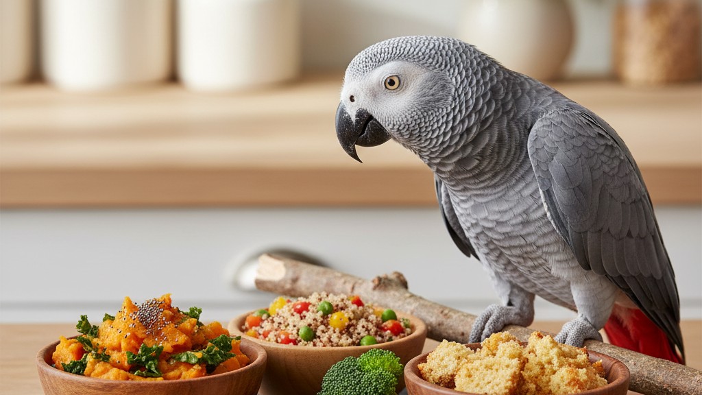 Aliments maison sûrs pour perroquets gris du Gabon : recettes simples et nutritives