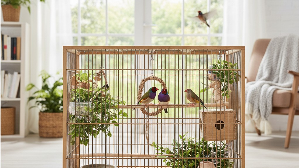 Environnement idéal pour le Diamant de Gould : comment préparer sa cage et son espace