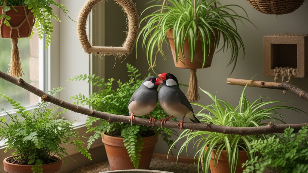 Comprendre le comportement du Moineau de Java à la maison