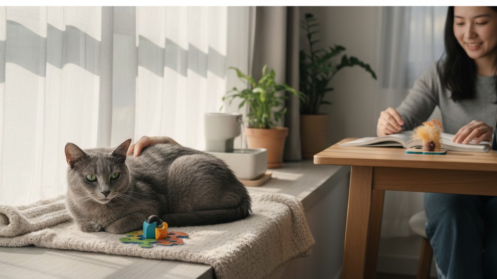 Comment vivre en harmonie avec votre chat Bleu Russe