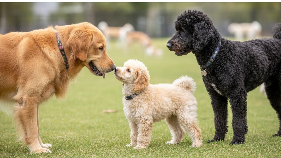 Comment socialiser votre Caniche avec d'autres chiens dès le plus jeune âge