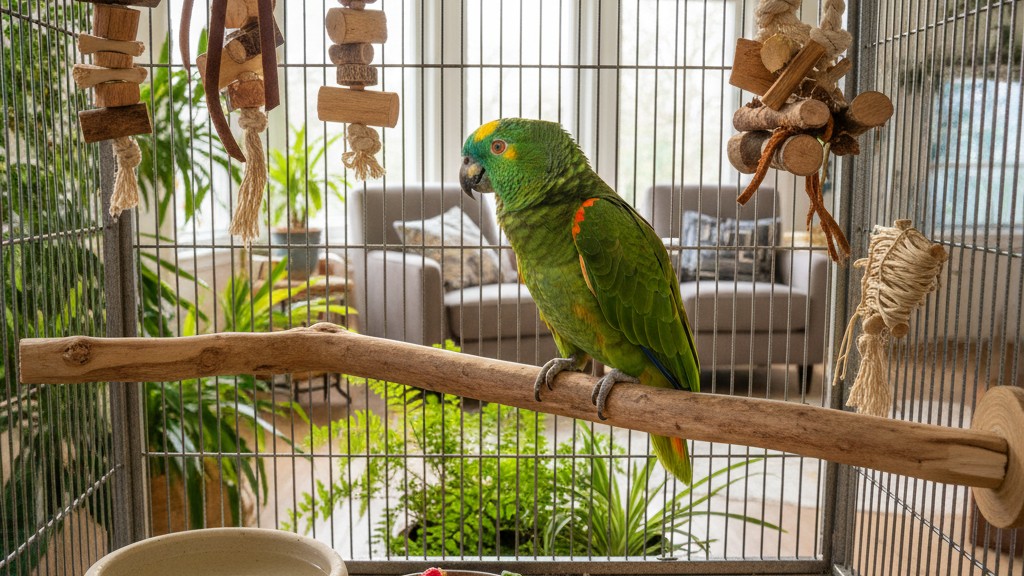 Conseils pour Créer un Environnement Sain et Enrichissant pour votre Perroquet Amazone