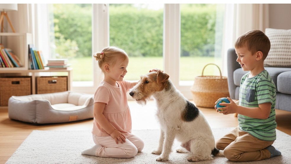 Conseils pour une cohabitation harmonieuse entre le Fox Terrier à poil dur et les enfants