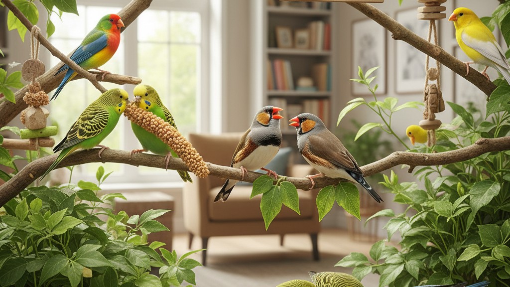 Conseils pour la cohabitation entre Diamants mandarins et autres oiseaux à la maison