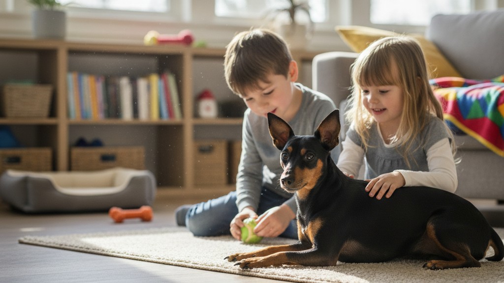 Conseils pour une cohabitation harmonieuse entre enfants et Manchester Terrier