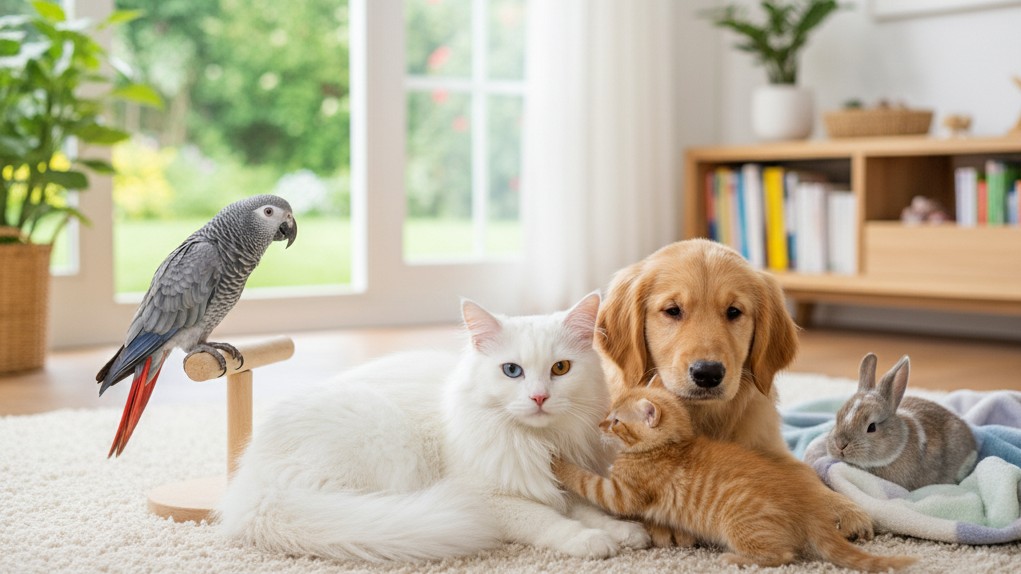 Convivre harmonieusement avec un Angora Turc et d'autres animaux domestiques