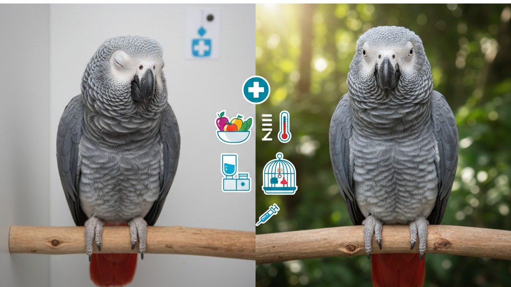 Maladies courantes chez les perroquets gris du Gabon et comment les prévenir