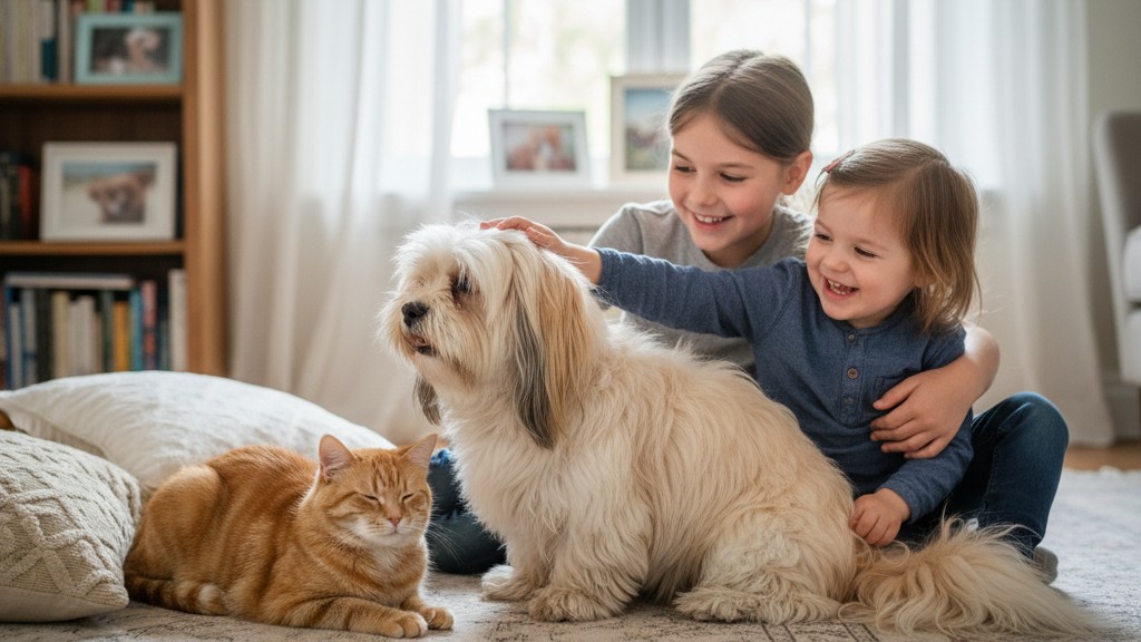 Le Lhasa Apso est-il un bon chien pour vivre avec des enfants et d'autres animaux ?