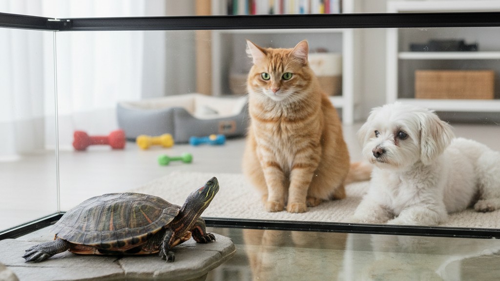 Interaction sécurisée entre tortues de Floride et autres animaux de compagnie à la maison