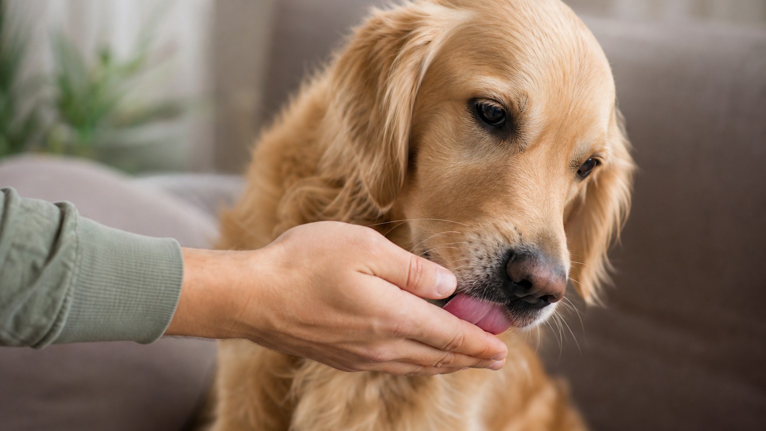 Pourquoi mon chien me lèche les mains