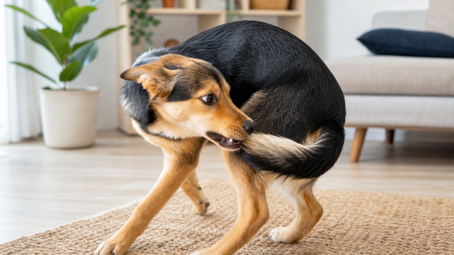 Pourquoi mon chien se poursuit la queue