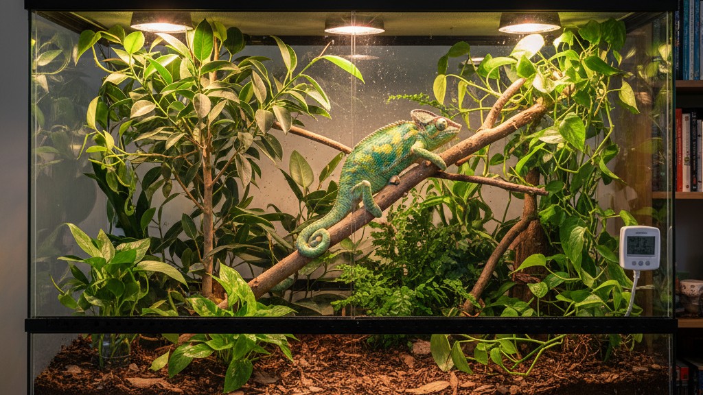 Quel type de terrarium convient à un caméléon ? Guide pour un habitat sain