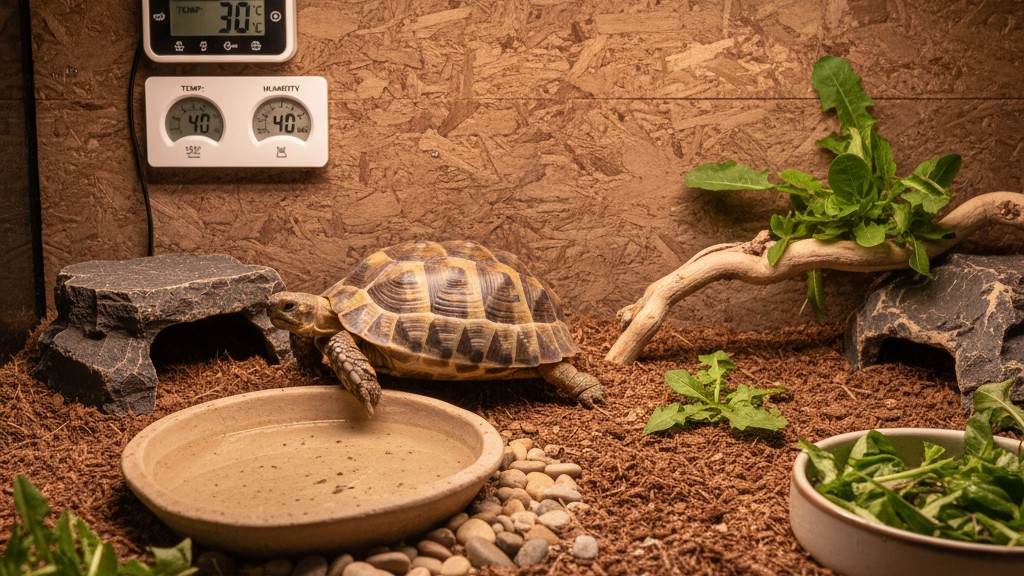 Habitat et température idéaux pour le bien-être de votre tortue russe