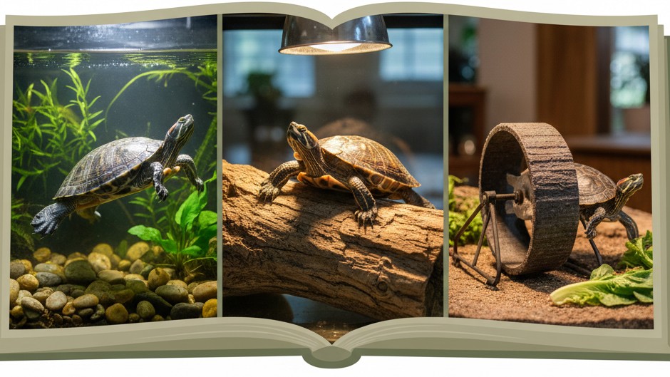 Routine quotidienne idéale pour le soin et l'exercice de votre tortue de Floride