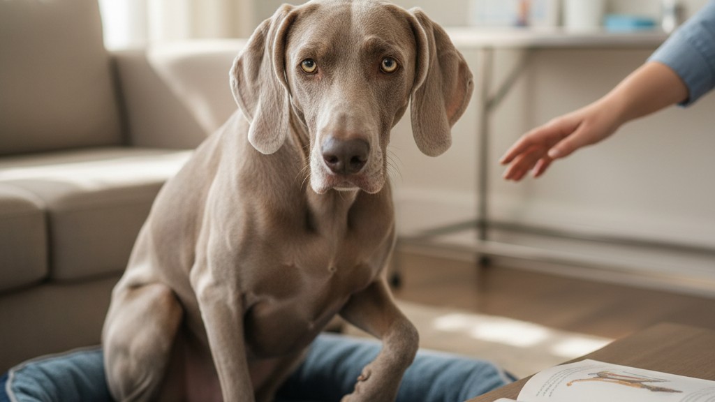Signes d'alerte dans le comportement du Weimaraner : quand consulter un vétérinaire