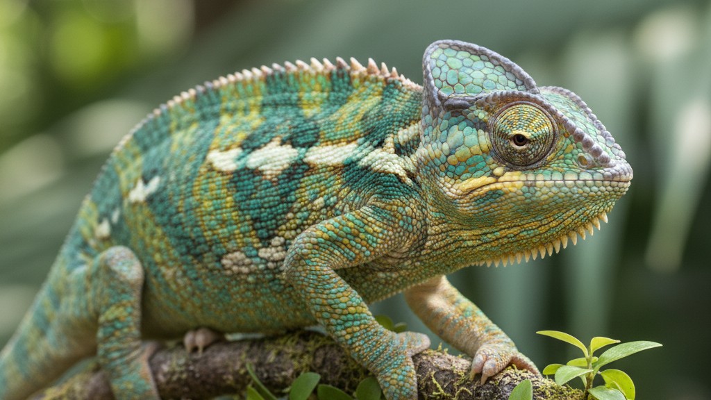 Caméléon casqué