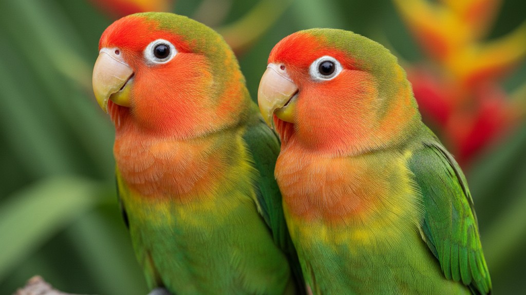 Agapornis tete orange