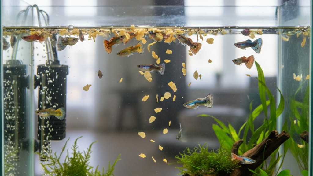 Alimentation adaptée pour les guppys : types et fréquence