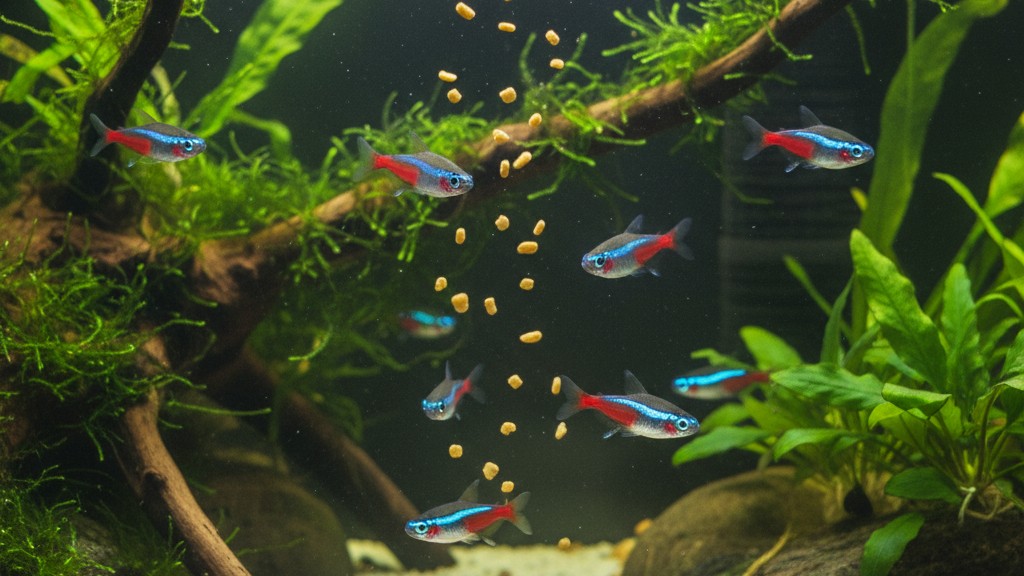 Alimentation adaptée pour les Neon tetras en aquarium domestique