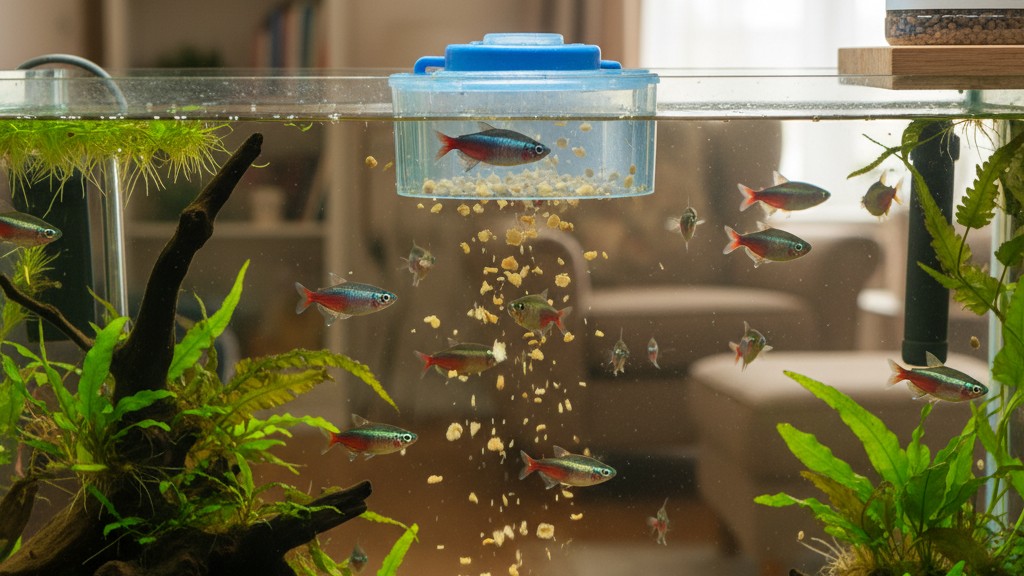 Alimentation idéale pour le poisson arc-en-ciel nain