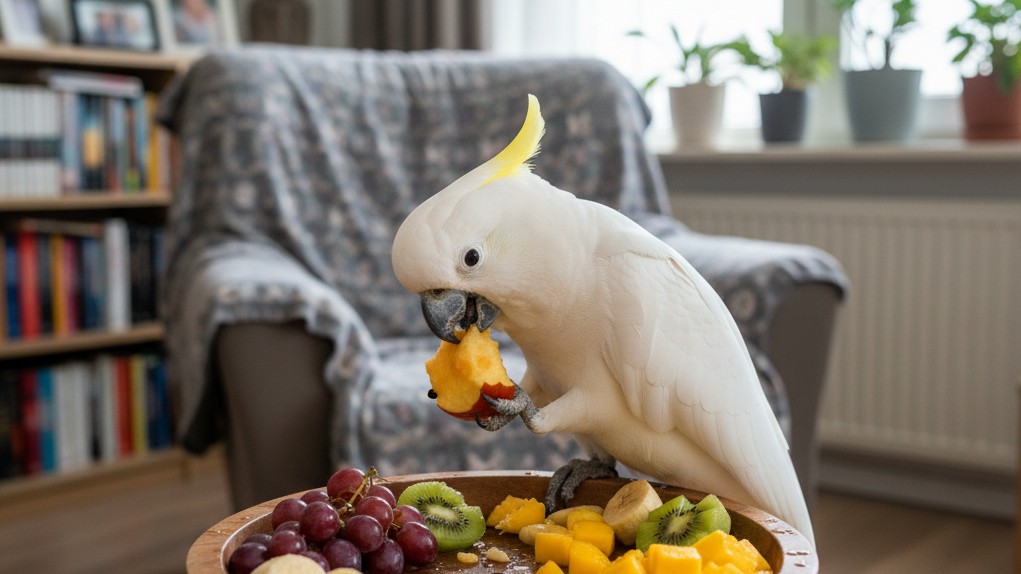 Alimentation adaptée pour un loro Kakatoe en bonne santé