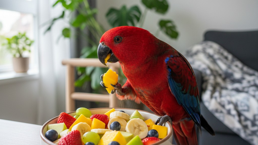 Alimentation équilibrée pour le Perro Eclectus Rouge
