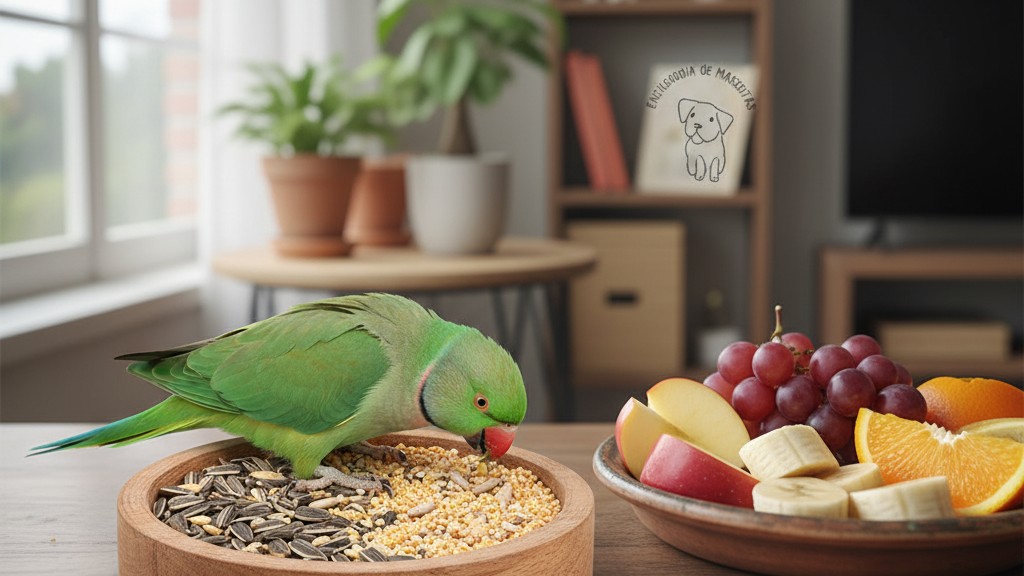 Alimentation adaptée pour le Perroquet à Collier Rouge
