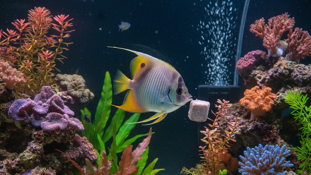Alimentation adaptée pour un Poisson Ange Papillon en bonne santé