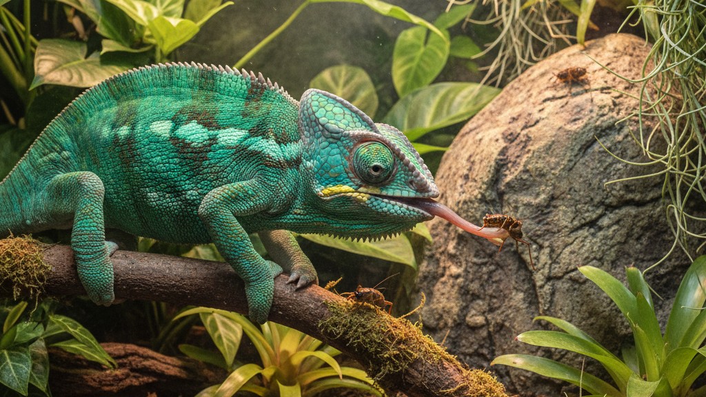 Alimentation idéale pour un caméléon de Parson en bonne santé