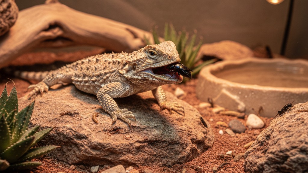 Alimentation adaptée pour un caméléon à œil de grenouille en bonne santé