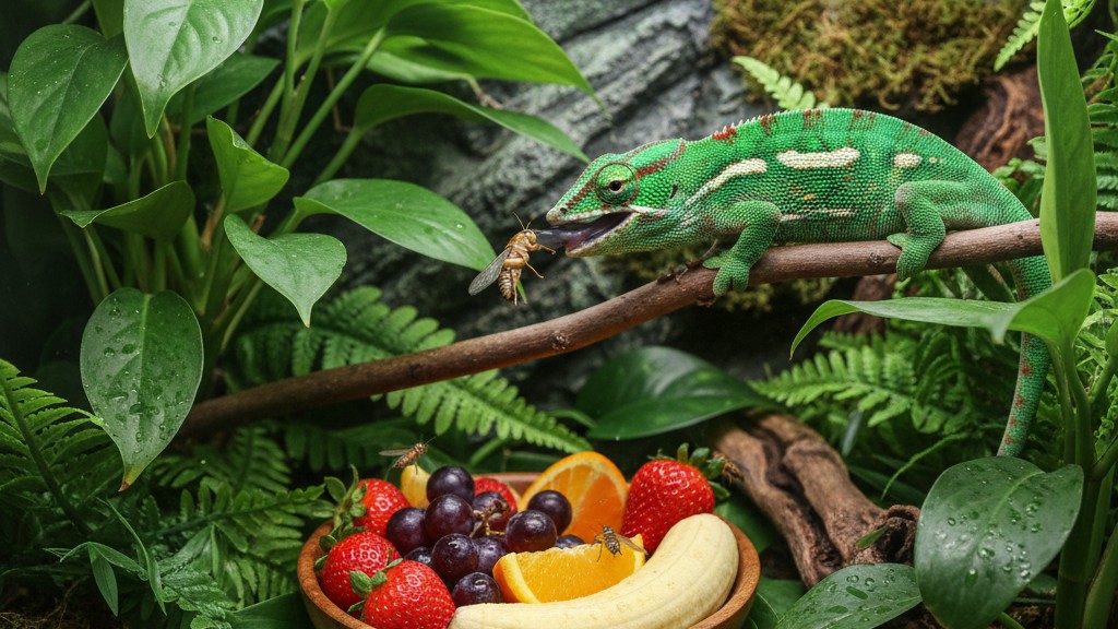 Alimentation adaptée pour un caméléon de Phelsuma en bonne santé