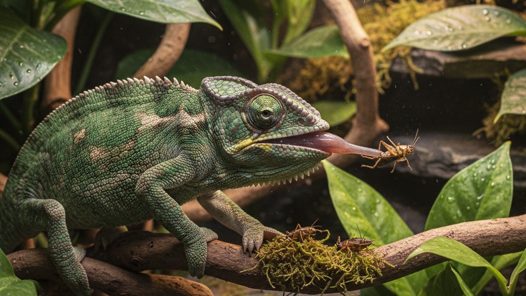Alimentation adaptée pour un Caméléon de Meller en bonne santé