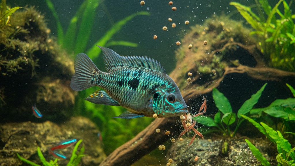 Alimentation adaptée pour le cichlidé Jack Dempsey