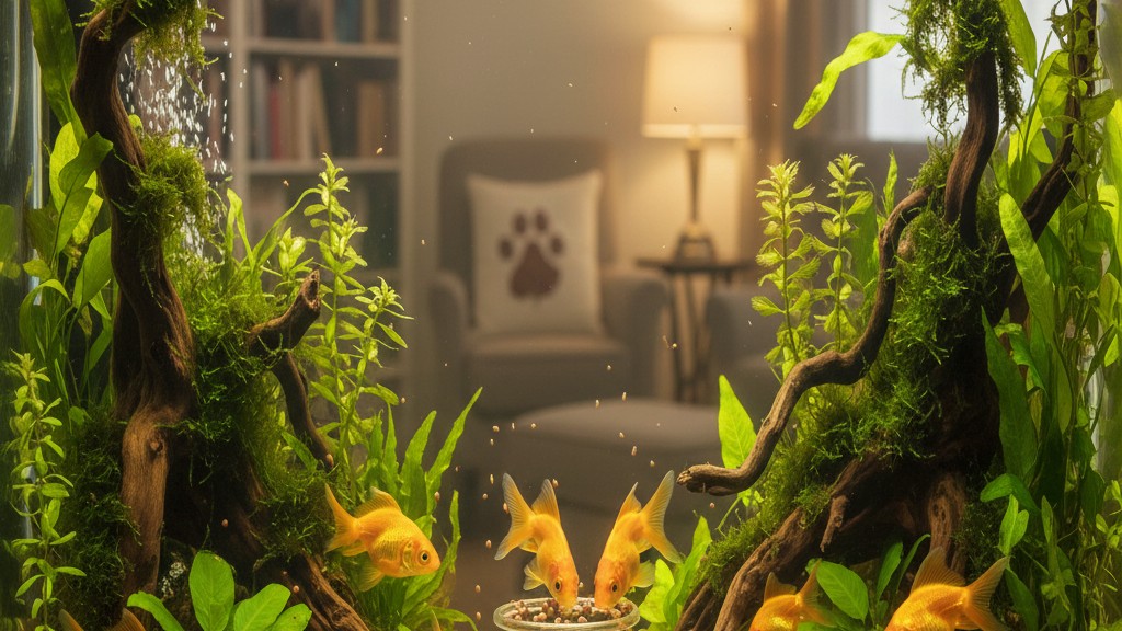 Alimentation adaptée pour le poisson doré