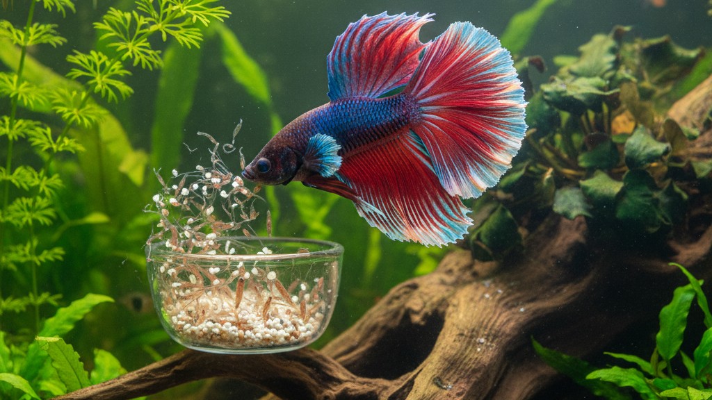 Alimentation idéale pour votre Poisson Betta Halfmoon