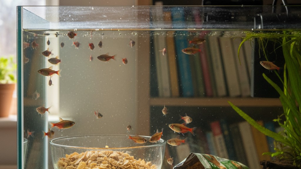 Alimentation adaptée pour un poisson Rasbora en bonne santé