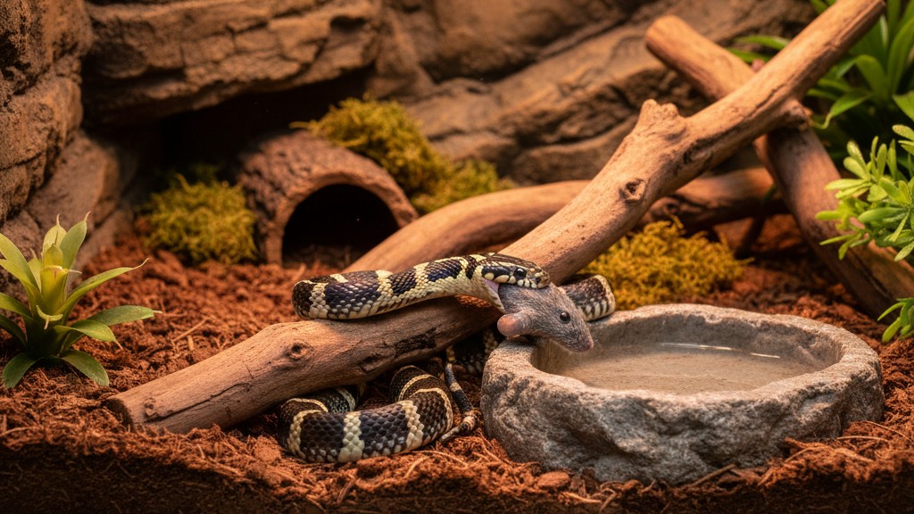Alimentation adaptée pour la culebra real en captivité