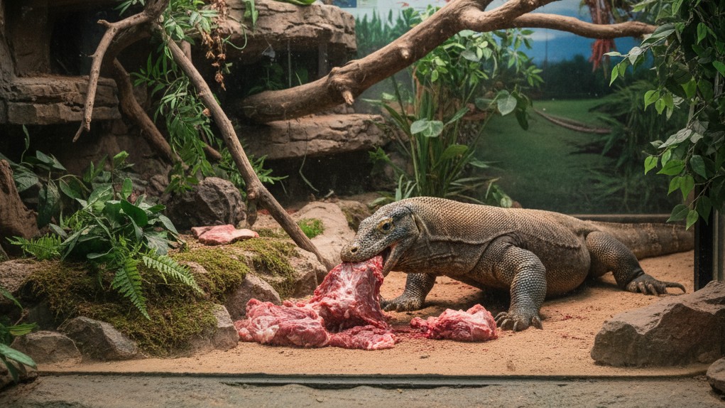 Alimentation adaptée pour un Dragon de Komodo en bonne santé