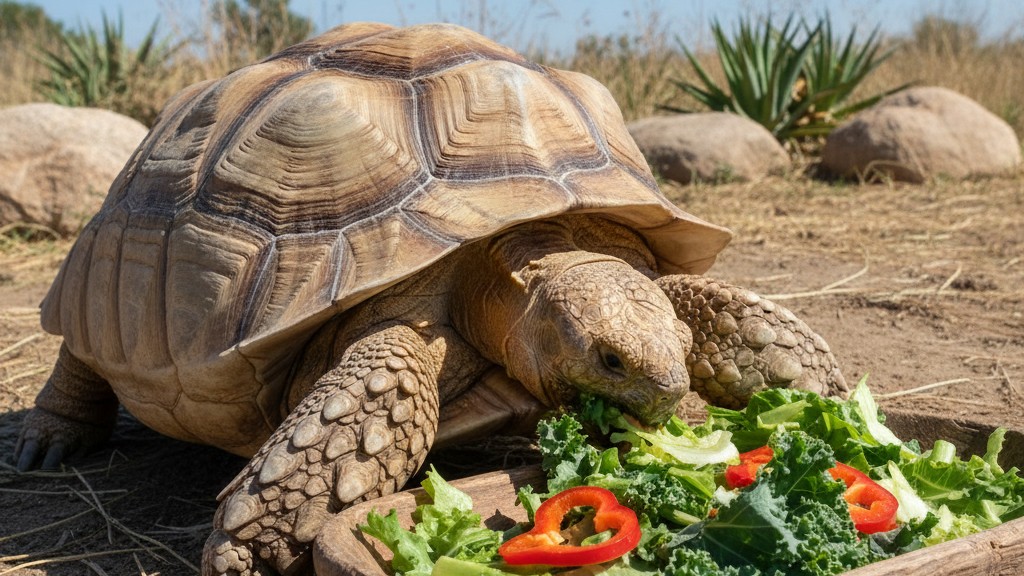 Alimentation idéale et routines pour la tortue à éperons africaine