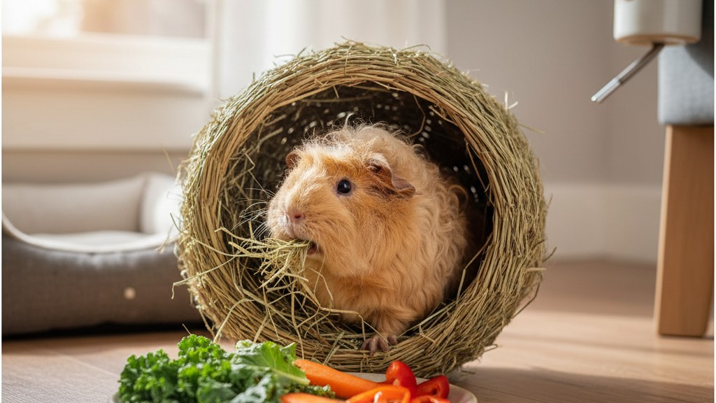 Alimentation équilibrée pour la cobaye Texel