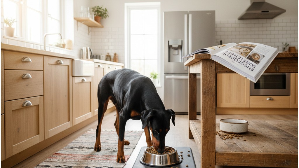 Alimentation adaptée pour un Doberman en bonne santé et plein d'énergie
