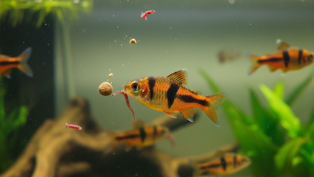 Alimentation équilibrée pour un Barbo tigre en pleine forme