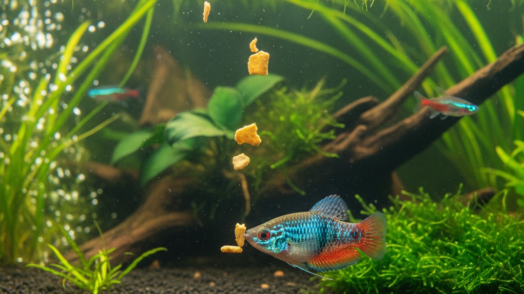 Alimentation pratique pour un Gourami nain en bonne santé