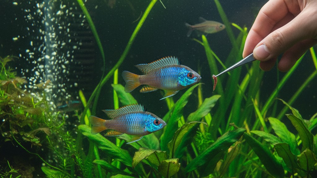 Comportement et socialisation du poisson Ramirezi