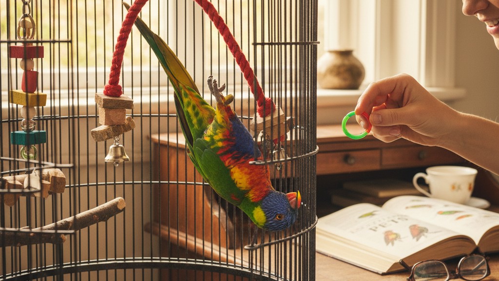 Tempérament et activités pour stimuler votre Loro Arcoiris