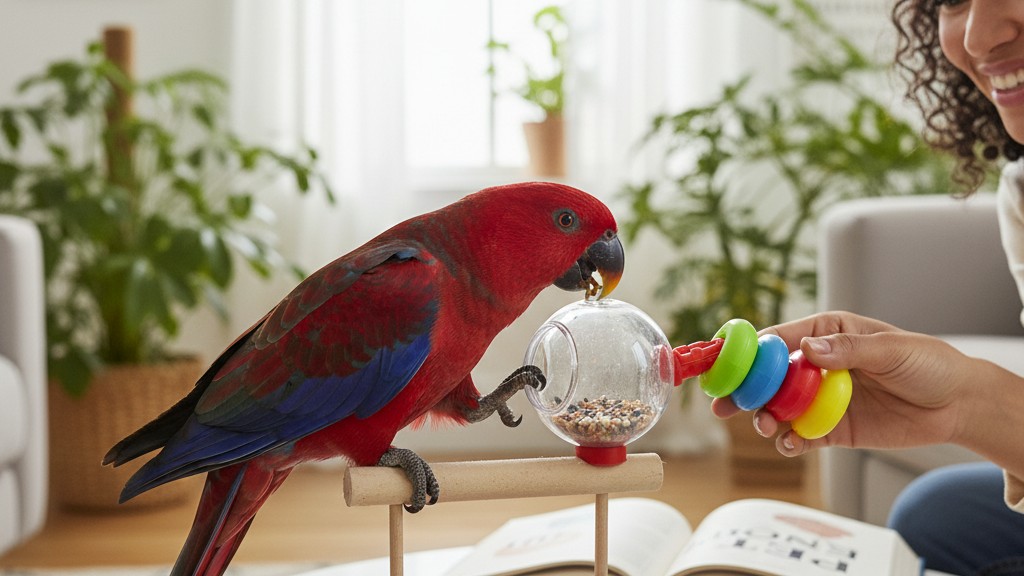 Comportement et intelligence du Perro Eclectus Rouge